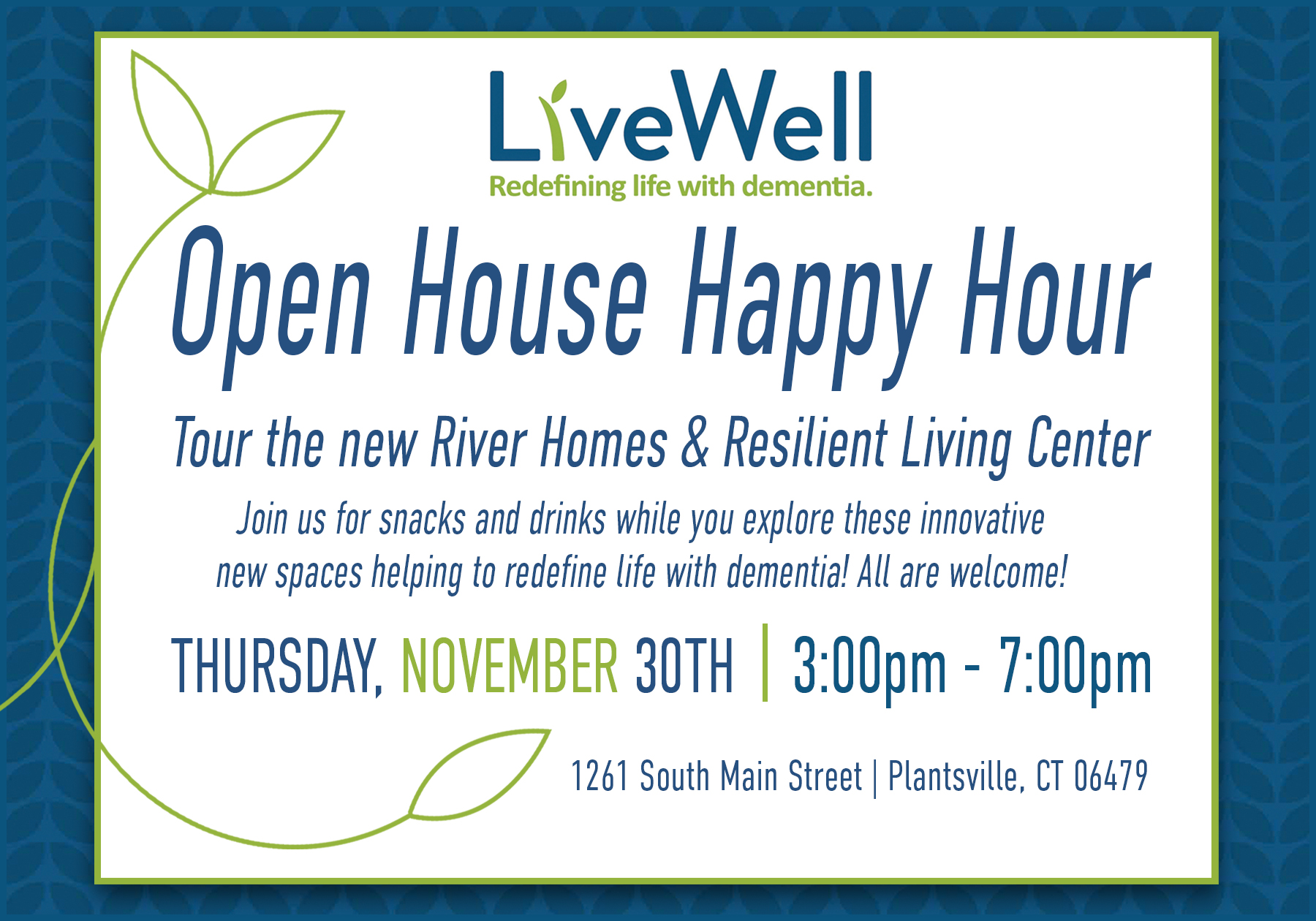 Happy Hour Open House, Dementia Support